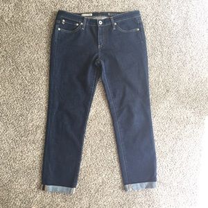 AG The Stilt Roll Up Skinny Jeans Dark Wash